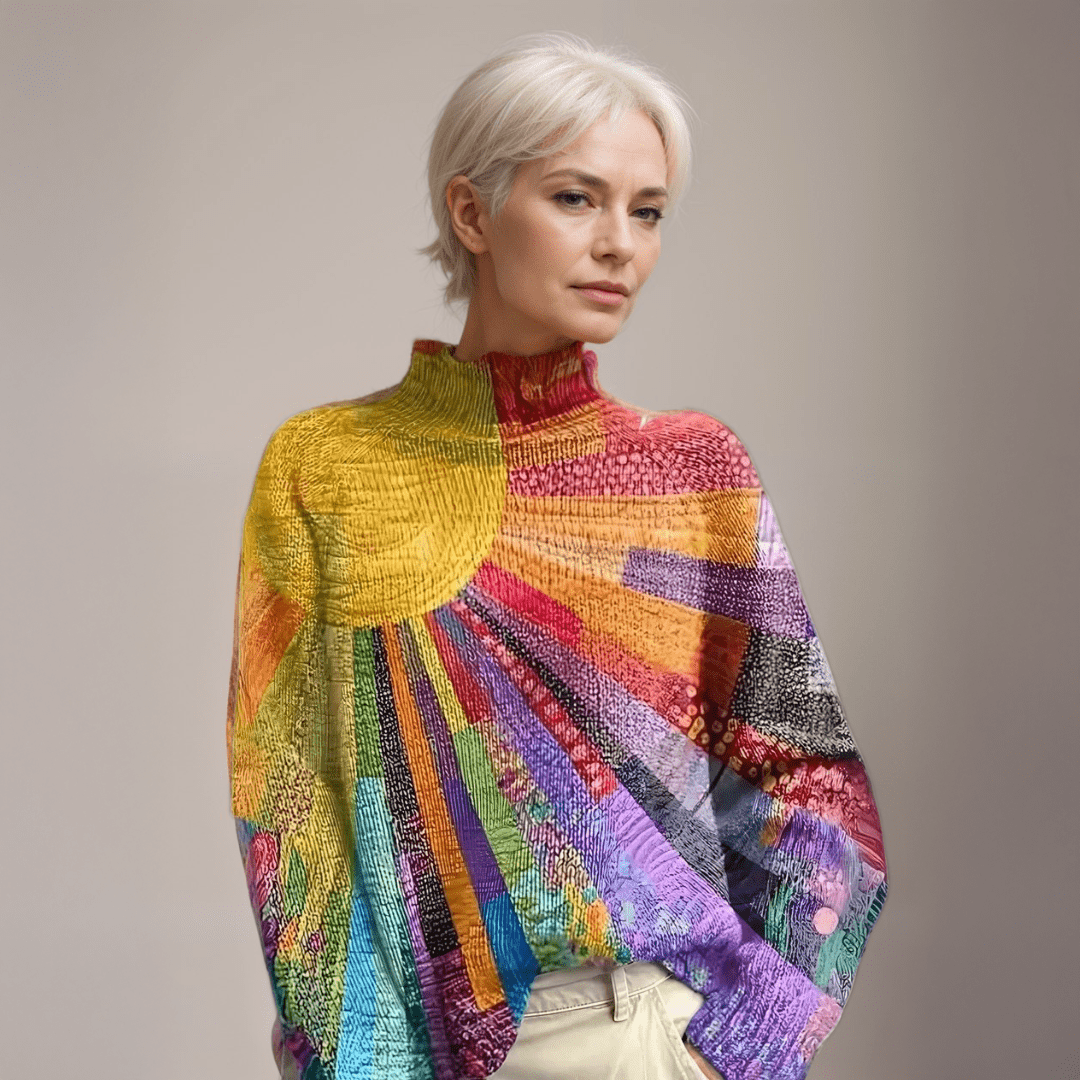 Bonvieve | Colourful Turtleneck Jumper