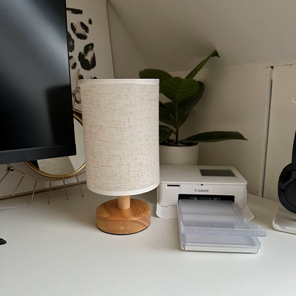 Bonvive | Elegante Linnen Tafellamp – Stijlvolle Verlichting met een Natuurlijke Touch