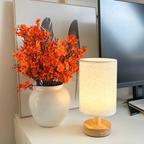 Bonvieve | Elegant Linen Table Lamp – Stylish Lighting with a Natural Touch
