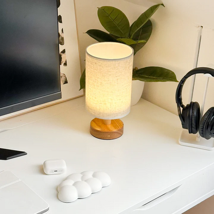 Bonvive | Elegante Linnen Tafellamp – Stijlvolle Verlichting met een Natuurlijke Touch