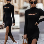 Bonvieve | Elegant Knitted Dress with Long Sleeves – Stylish & Comfortable