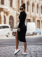 Bonvieve | Elegant Knitted Dress with Long Sleeves – Stylish & Comfortable