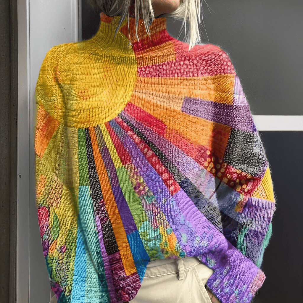 Bonvieve | Colourful Turtleneck Jumper
