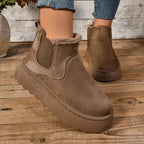 Bonvieve | Warm Winter Boots for Women – Fuzzy Lining, Anti-Slip Thick Sole